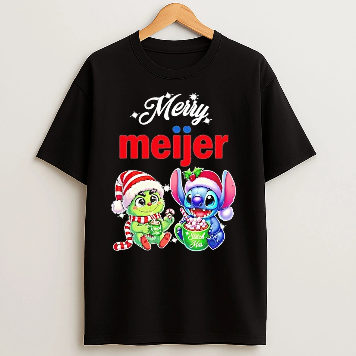 Grinch And Stitch Meijer Merry Christmas T Shirts
