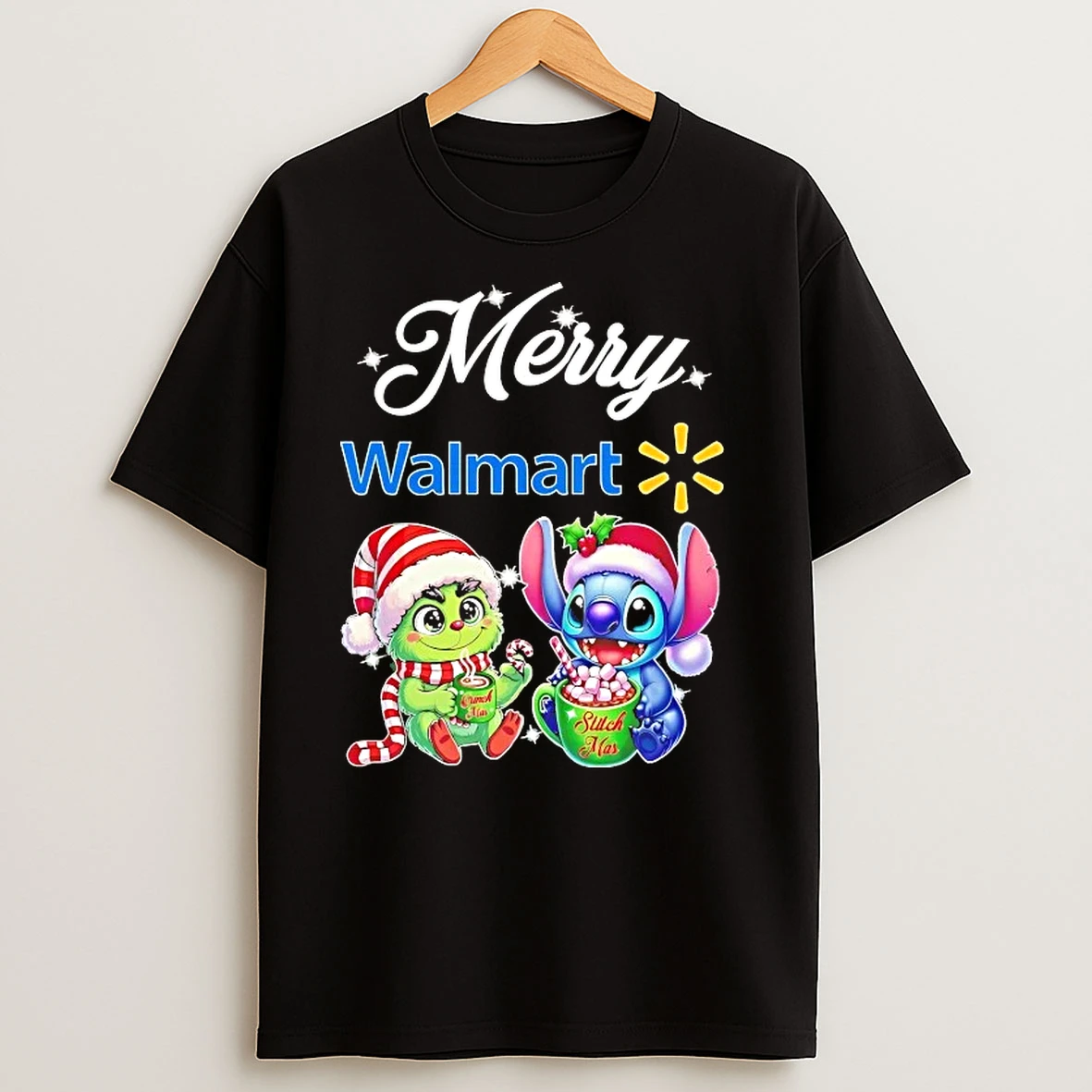 Grinch And Stitch Walmart Merry Christmas T Shirts