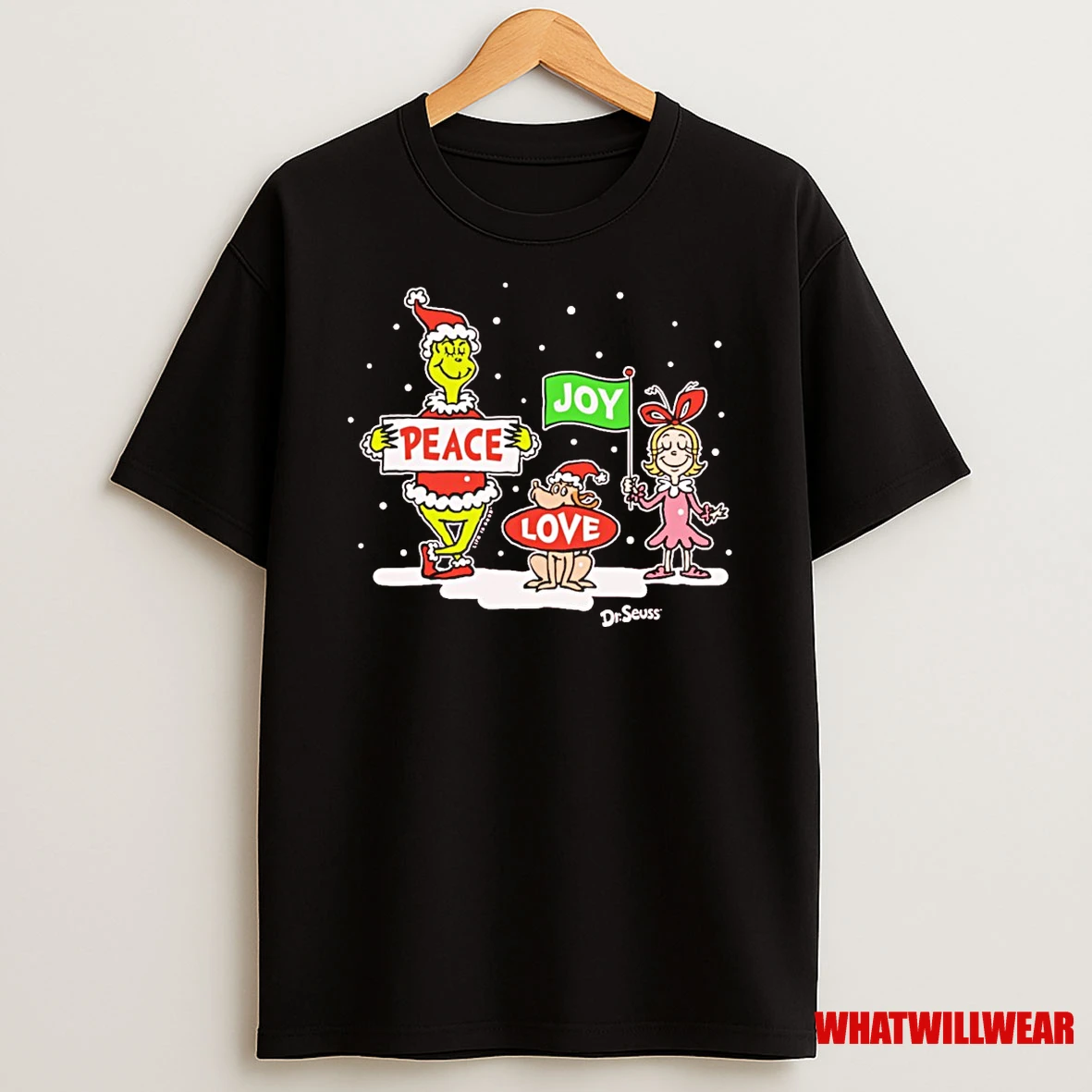 Grinch And Friends Peace Love Joy Christmas Shirts