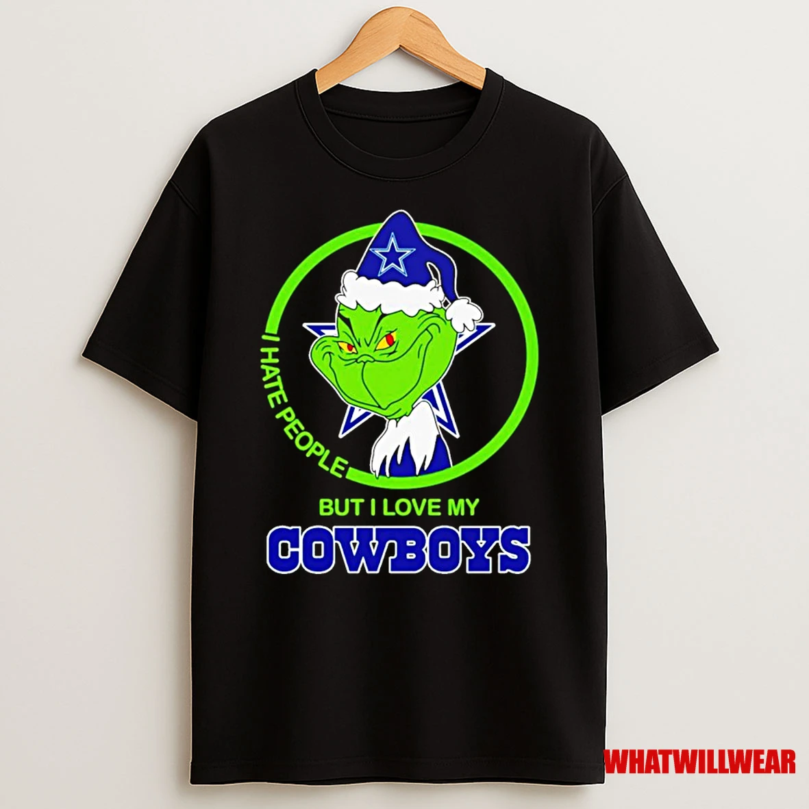 Grinch I Hate People But I Love My Dallas Cowboys Shirts
