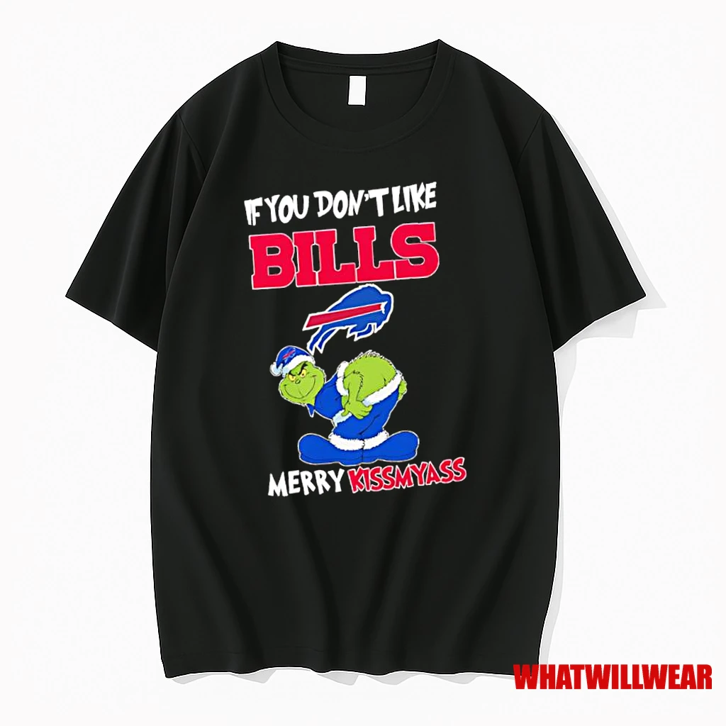 Grinch If You Dont Like Buffalo Bills Logo Merry Kissmyass Shirts