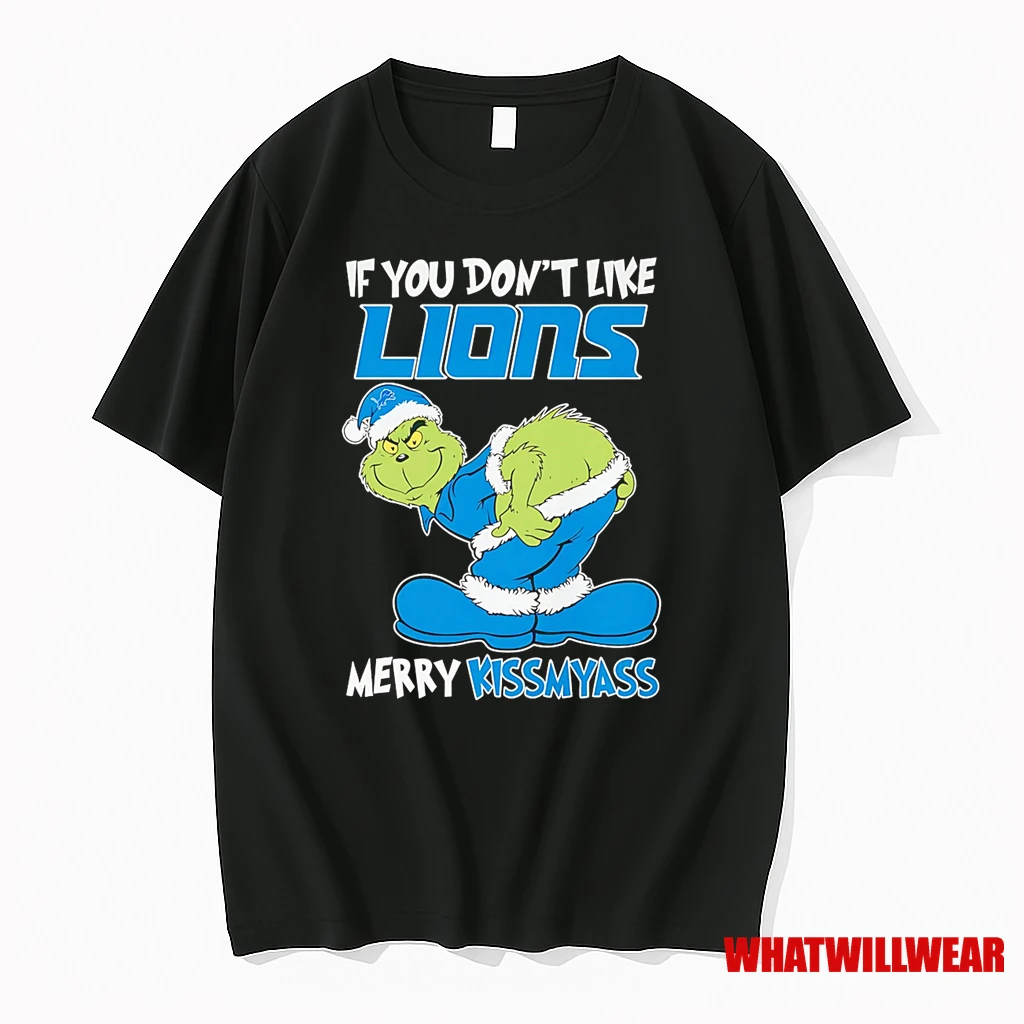 Grinch If You Dont Like Detroit Lions Merry Kissmyass Shirts