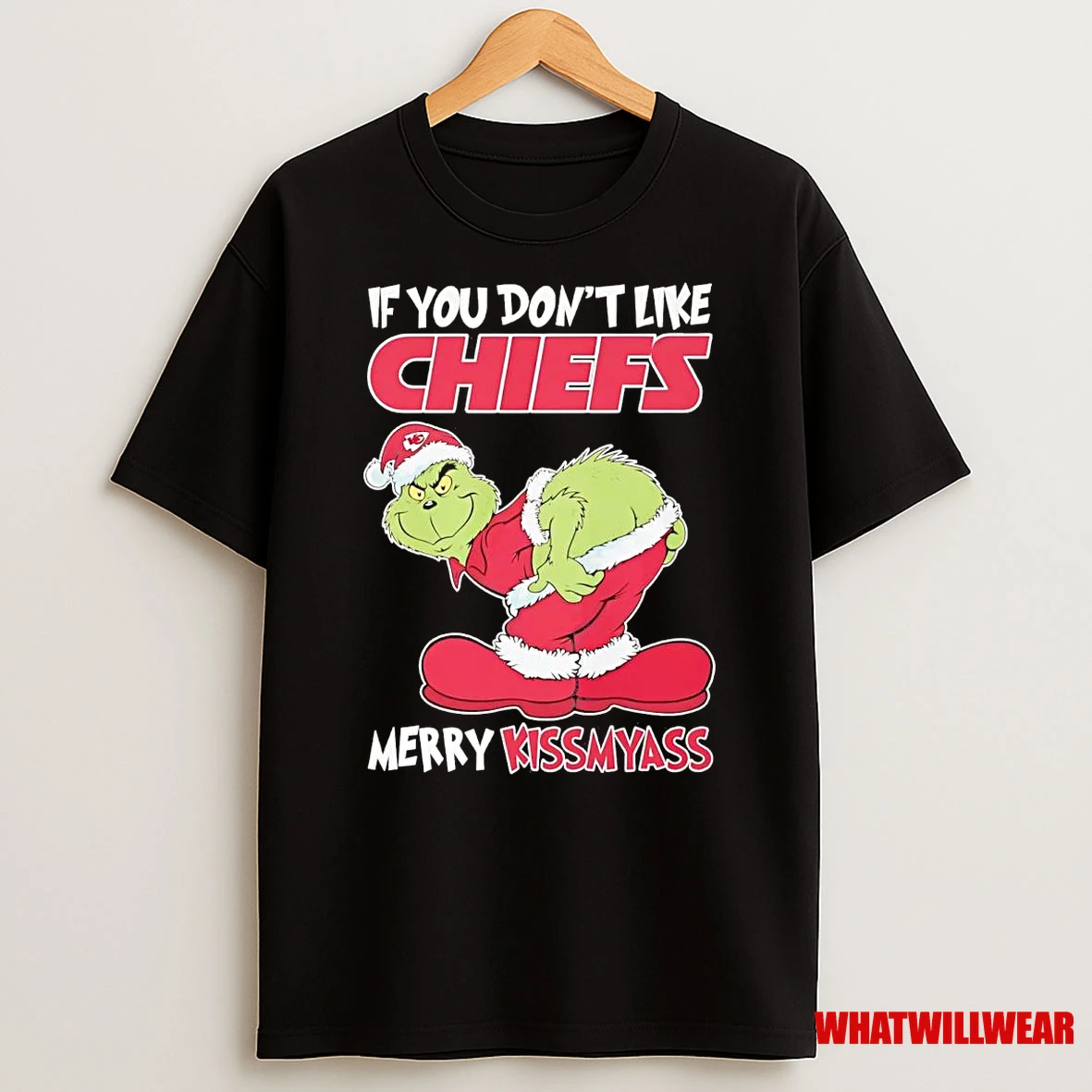 Grinch If You Dont Like Kc Chiefs Merry Kissmyass Christmas Shirts