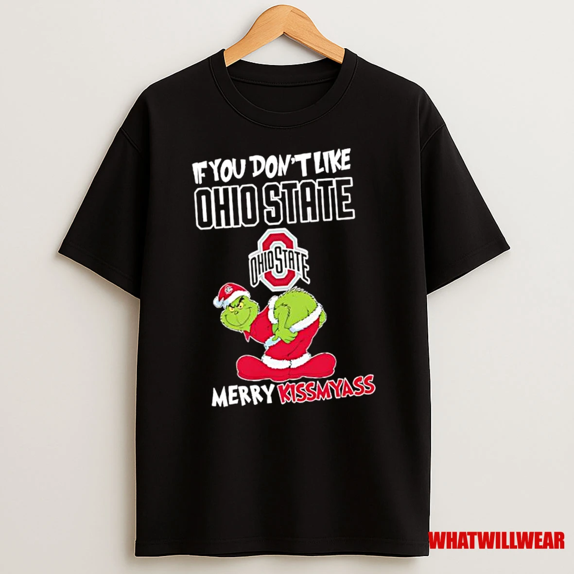 Grinch If You Dont Like Ohio State Buckeyes Logo Merry Kissmyass Shirts