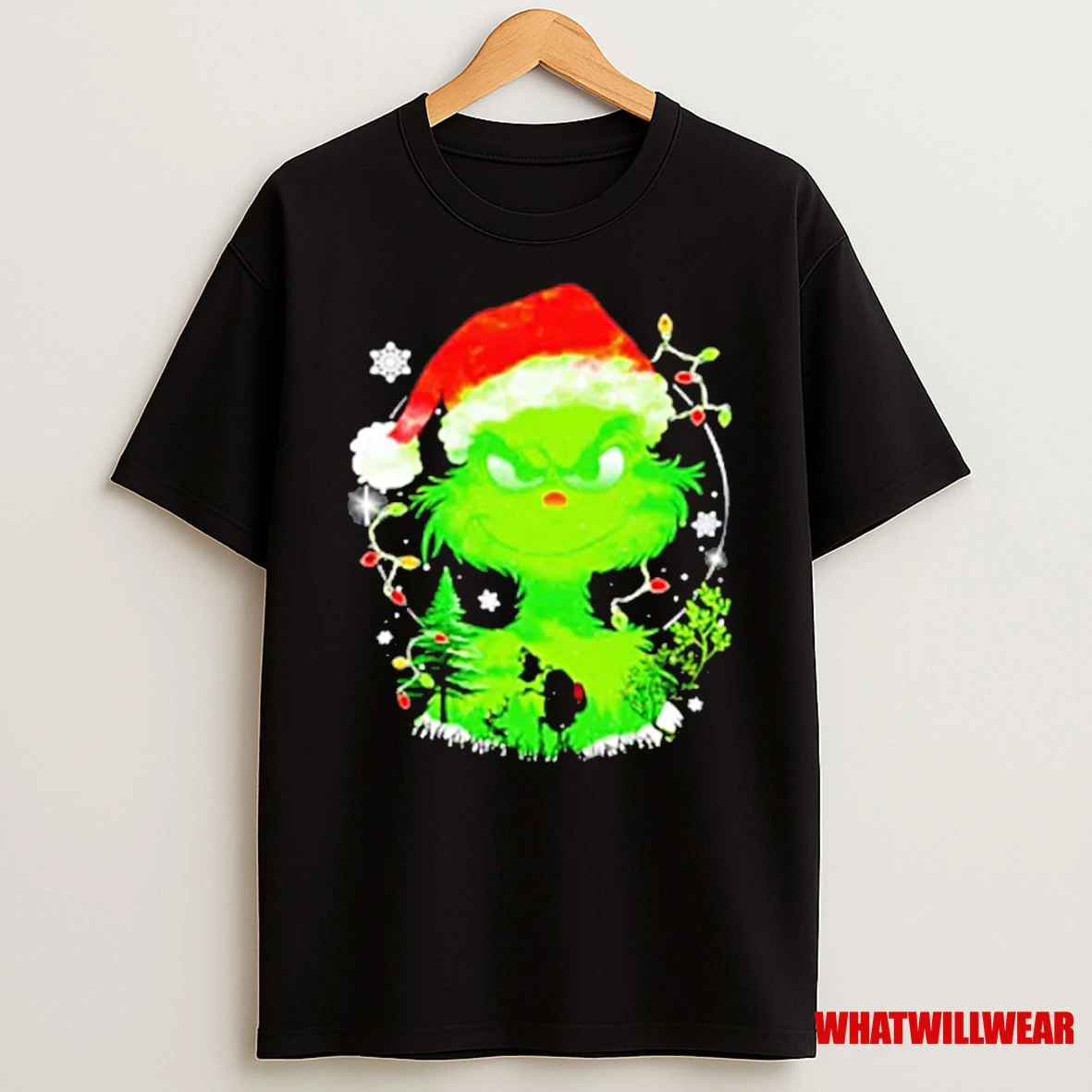 Grinch In The Gloom Santa Hat Christmas Shirts
