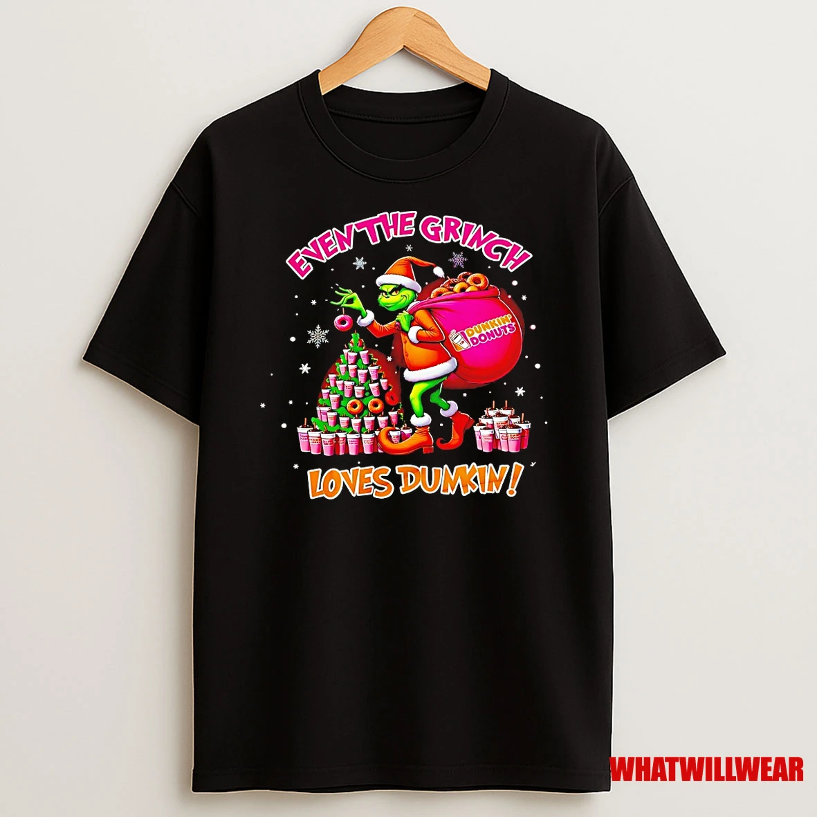 Grinch Loves Dunkin Donuts Christmas Shirts