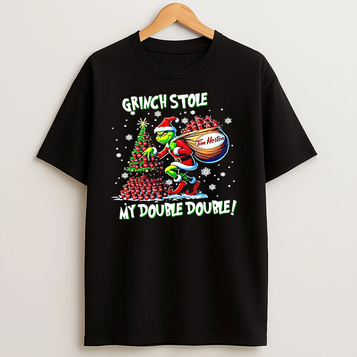 Grinch Stole My Double Double Christmas T Shirts
