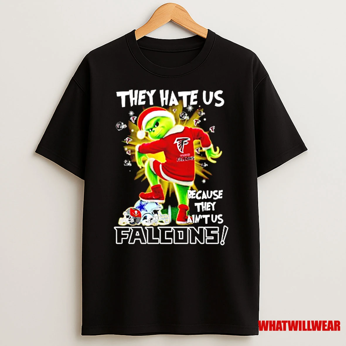 Grinch They Hate Us Because They Aint Us Atlanta Falcons Shirts