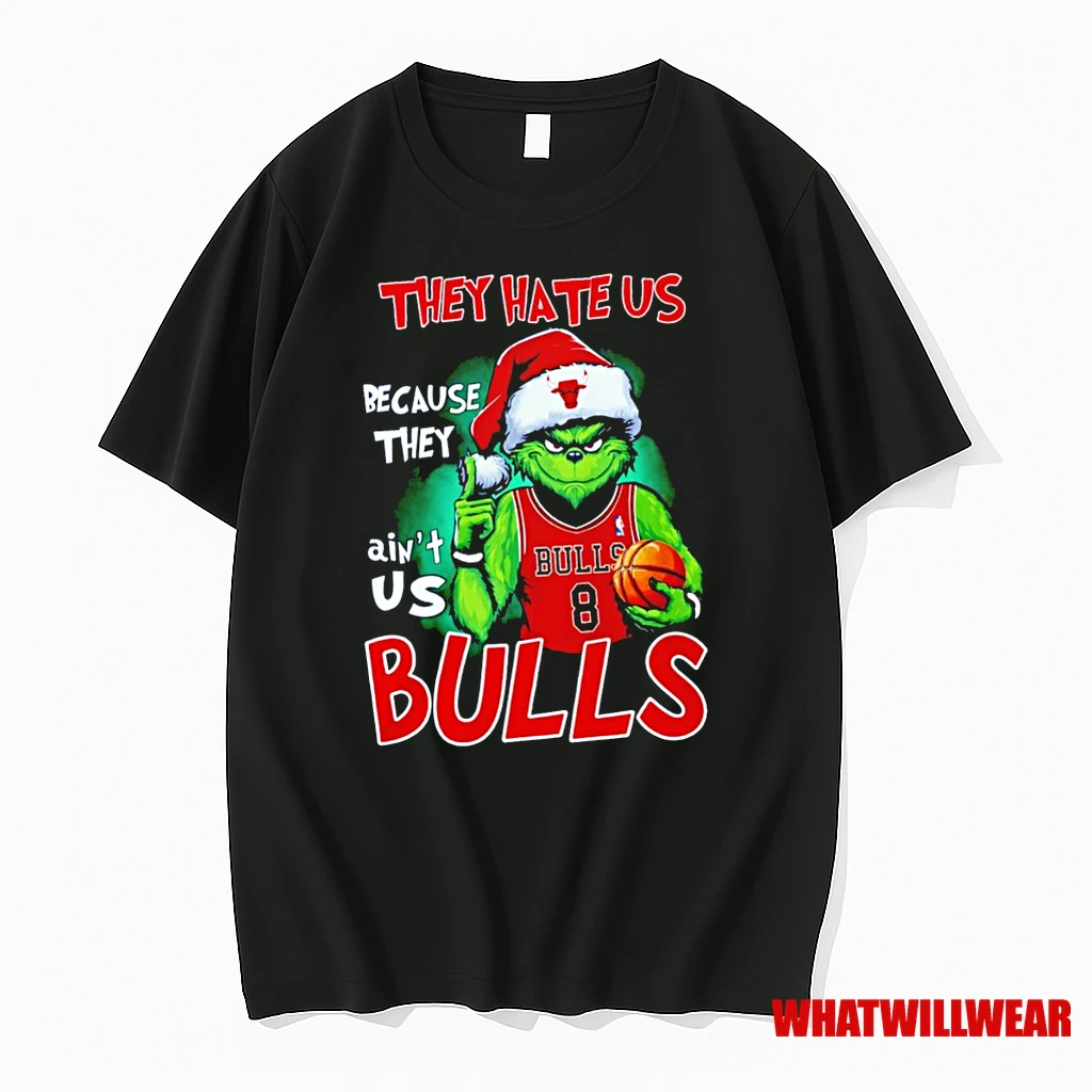 Grinch They Hate Us Because They Aint Us Chicago Bulls Christmas Shirts