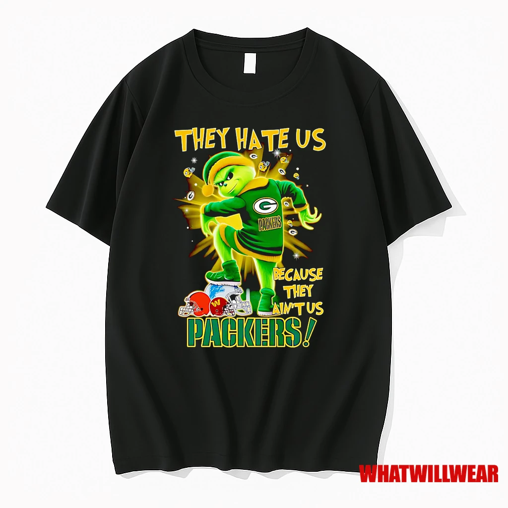Grinch They Hate Us Because They Aint Us Green Bay Packers Shirts