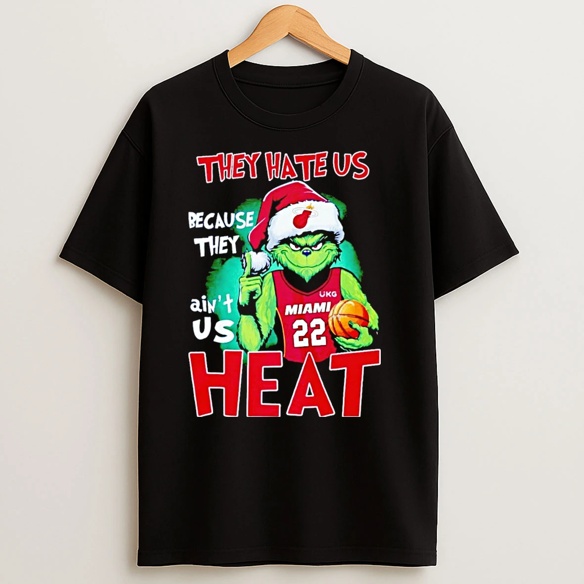 Grinch They Hate Us Because They Aint Us Miami Heats Christmas T Shirts
