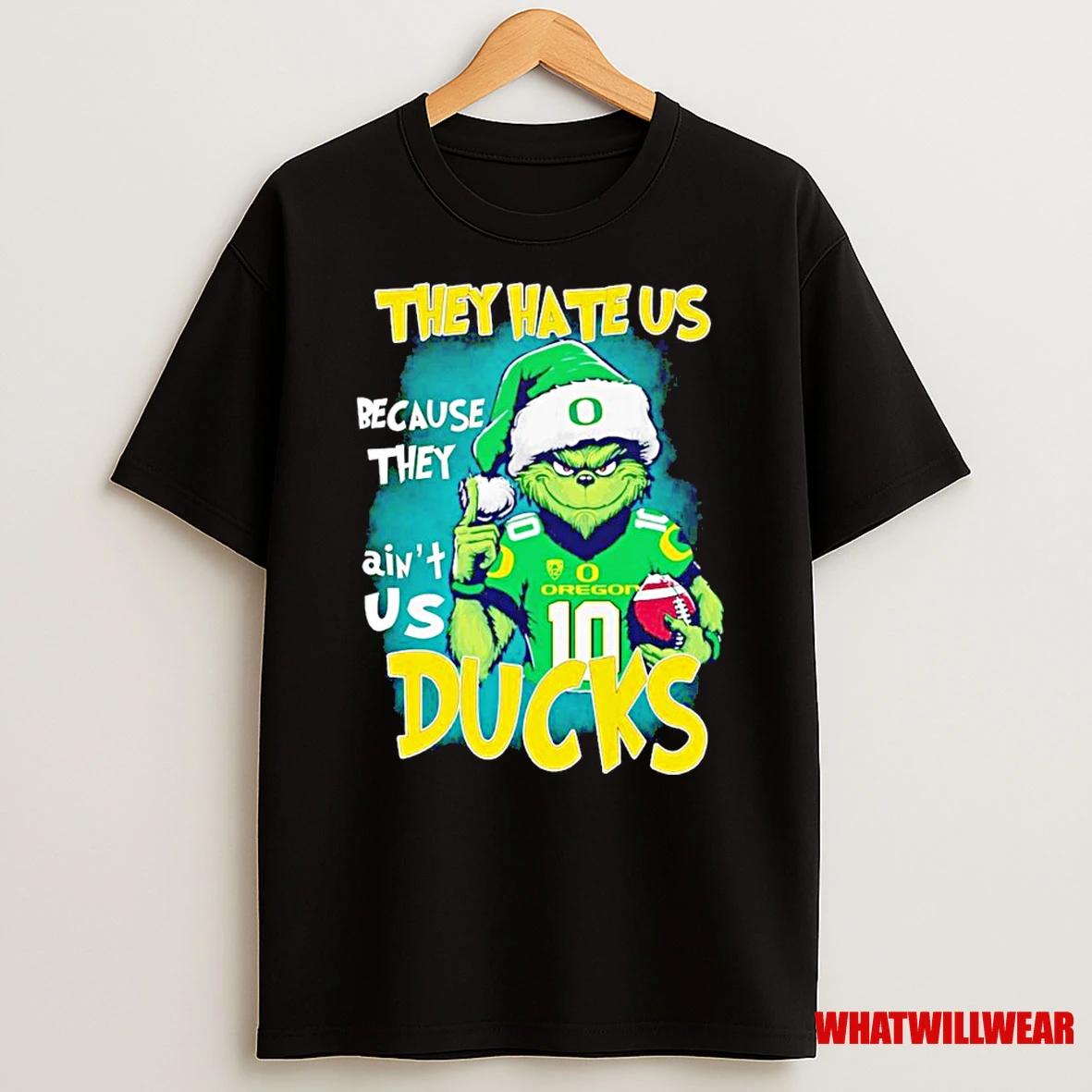 Grinch They Hate Us Because They Aint Us Oregon Ducks Shirts