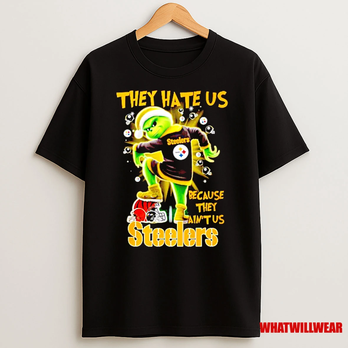 Grinch They Hate Us Because They Aint Us Pittsburgh Steelers Shirts