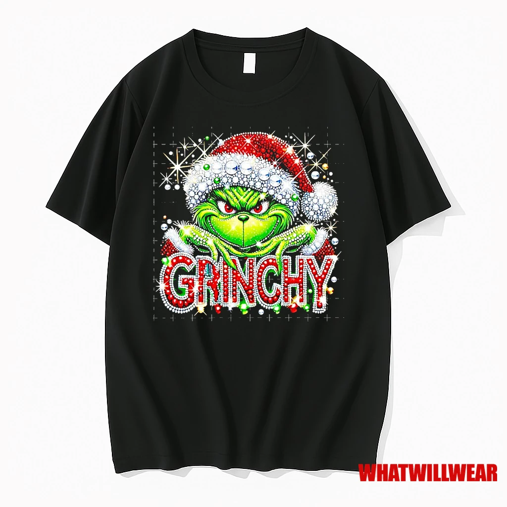Grinchmas Rhinestone Christmas Shirts