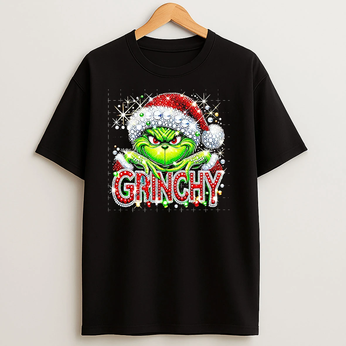 Grinchmas Rhinestone Christmas T Shirts