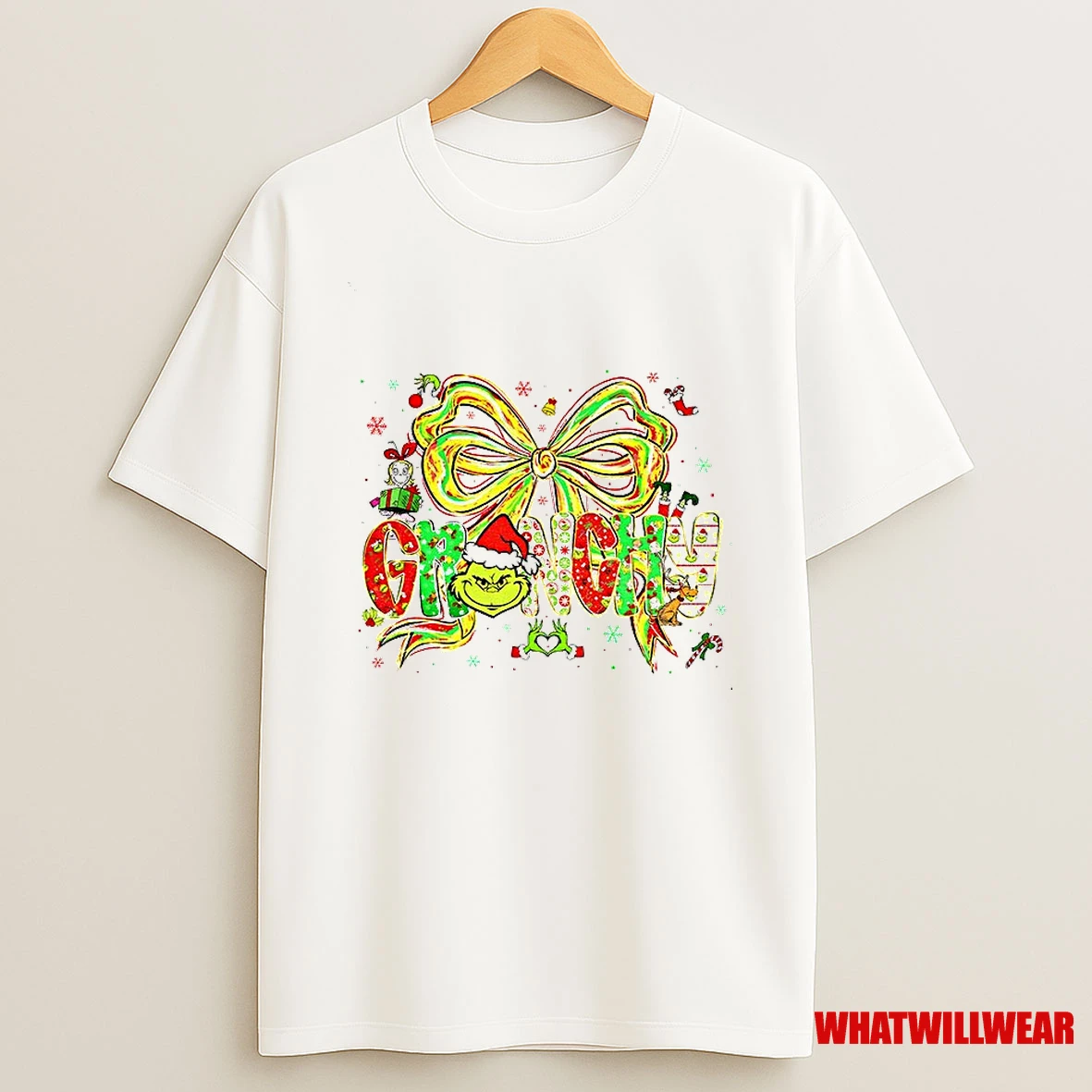 Grinchy Coquette Bow Coquette Christmas Movie Christmas Shirts