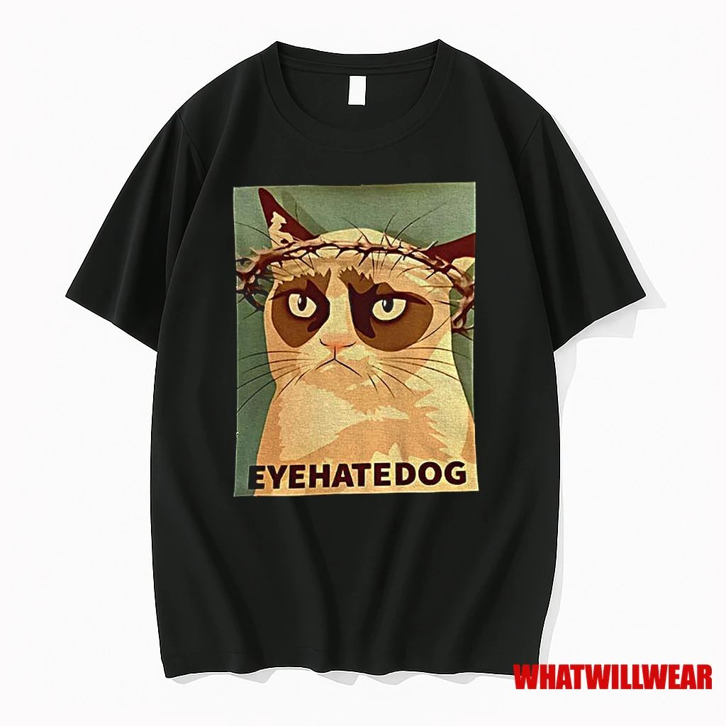 Grumpy Cat Meme Eyehatedog Vintage Shirts