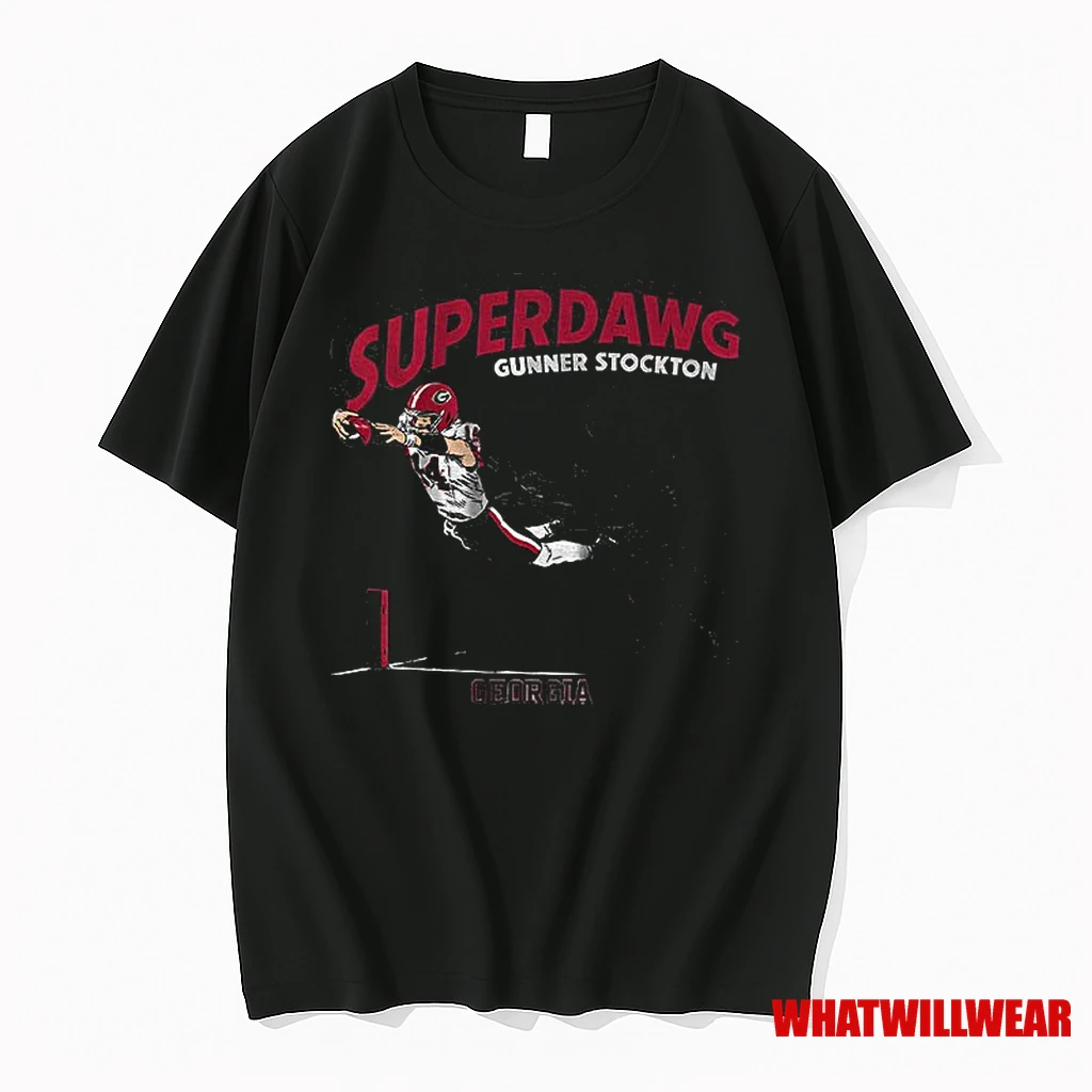 Gunner Stockton Georgia Bulldogs Super Gunner Stockton Football Shirts