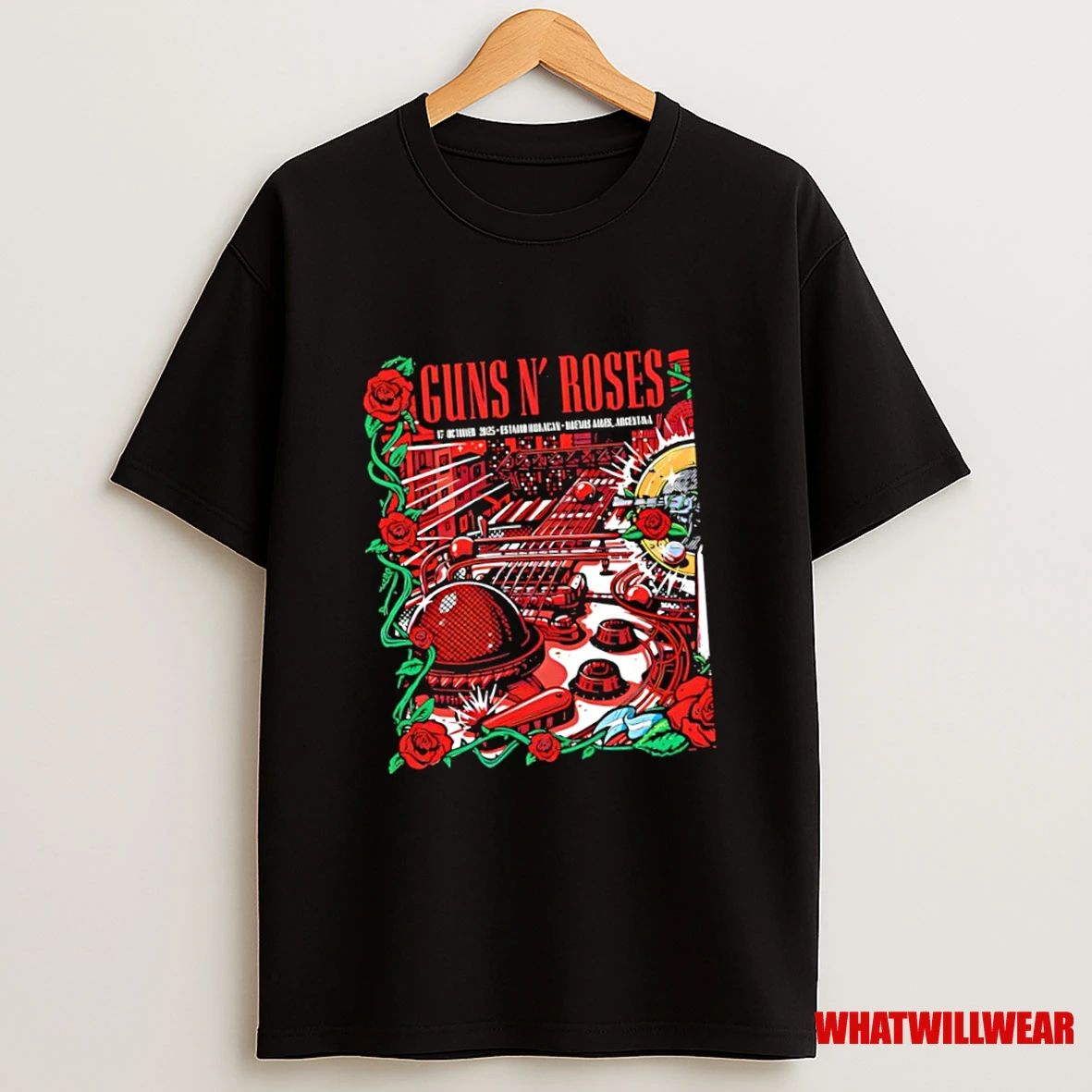 Guns N Roses Oct 17th 2025 Estadio Huracan Buenos Aires Ar Shirts