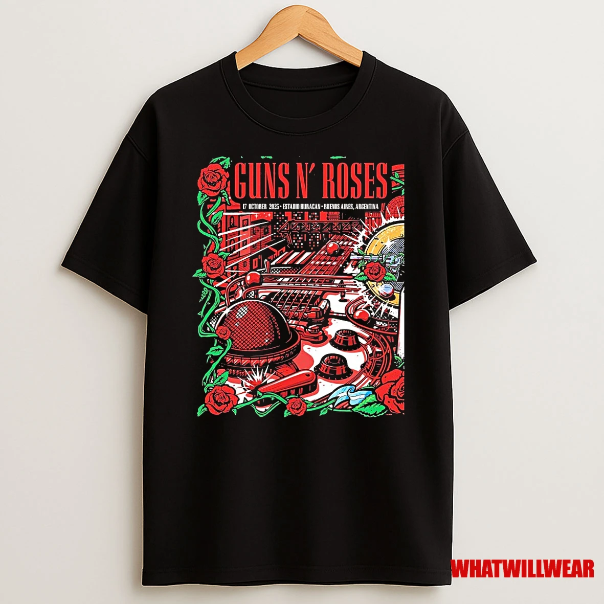 Guns N Roses On Oct 17 2025 In Buenos Aires Ar Tour Shirts