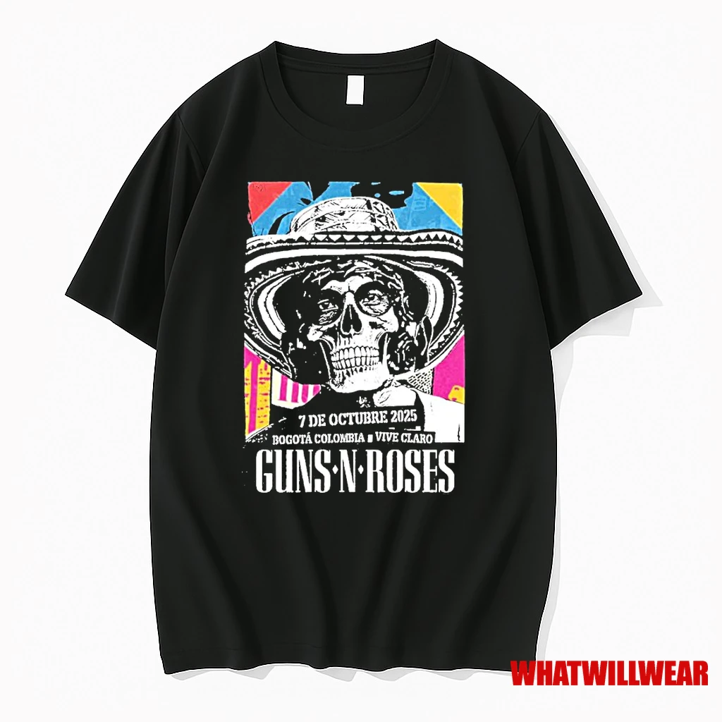 Guns N Roses On October 7 At Vive Claro Distrito Cultural Bogota Colombia Rock Band Latin America Tour 2025 Shirts