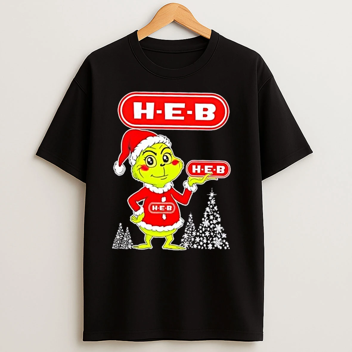 H E B And Grinchmas Christmas Tree T Shirts