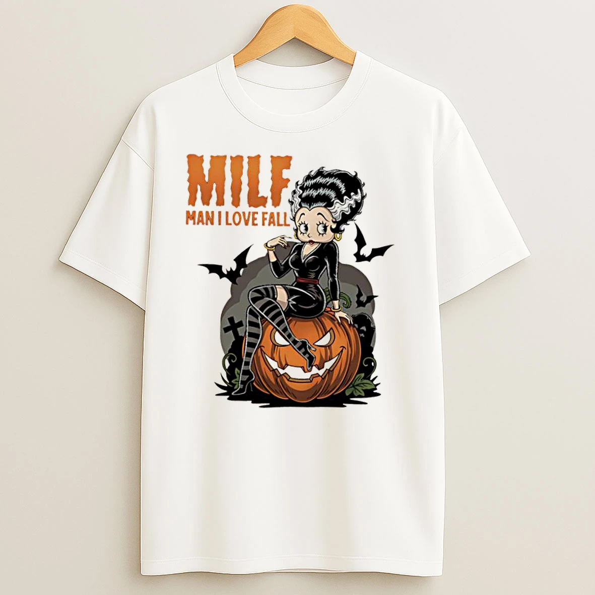 Halloween Boop Milk Man I Love Fall T Shirts