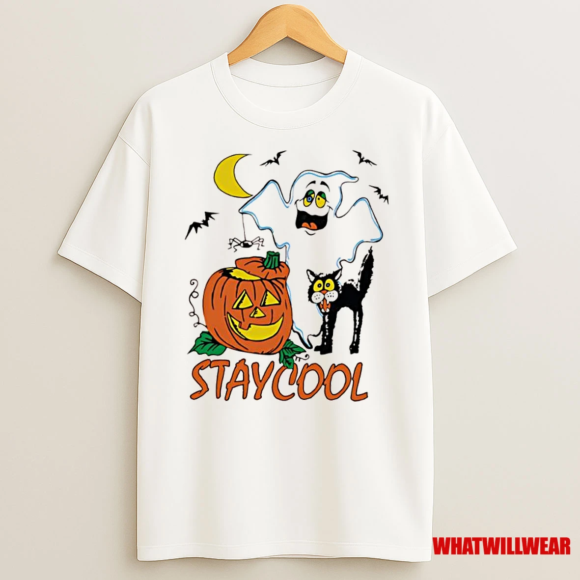 Halloween Items Ghost Pumpkin Black Cat Staycool Shirts