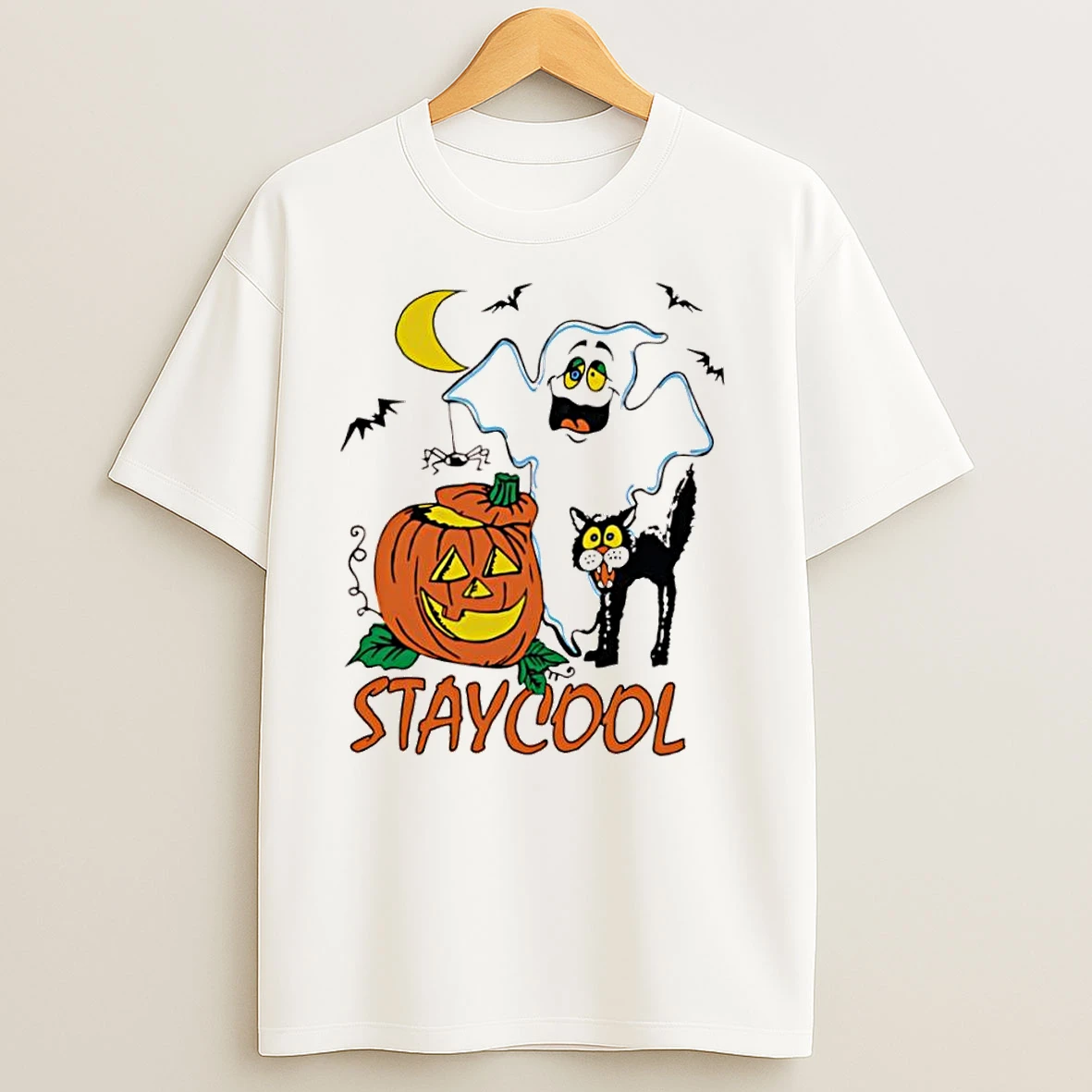 Halloween Items Ghost Pumpkin Black Cat Staycool T Shirts