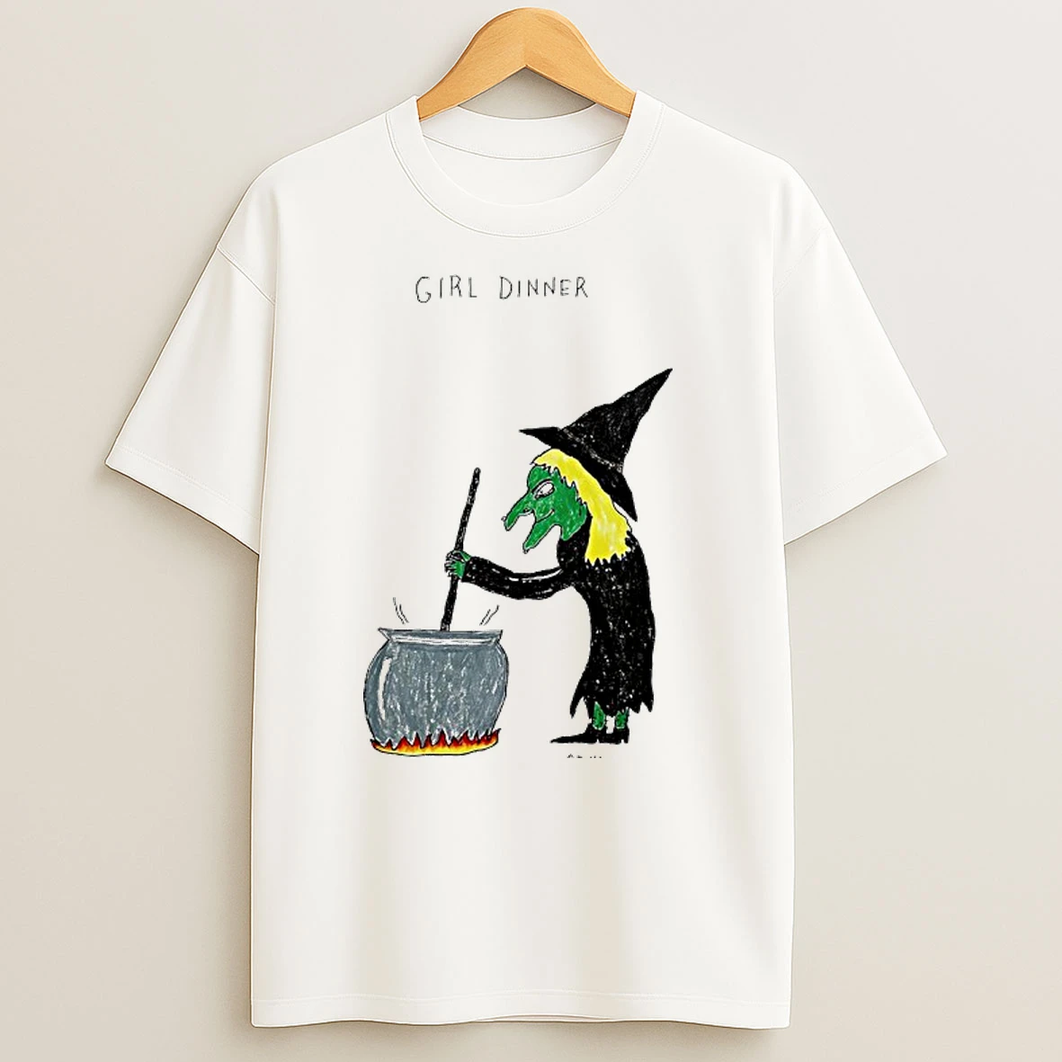 Halloween Witch Motif Girl Dinner T Shirts