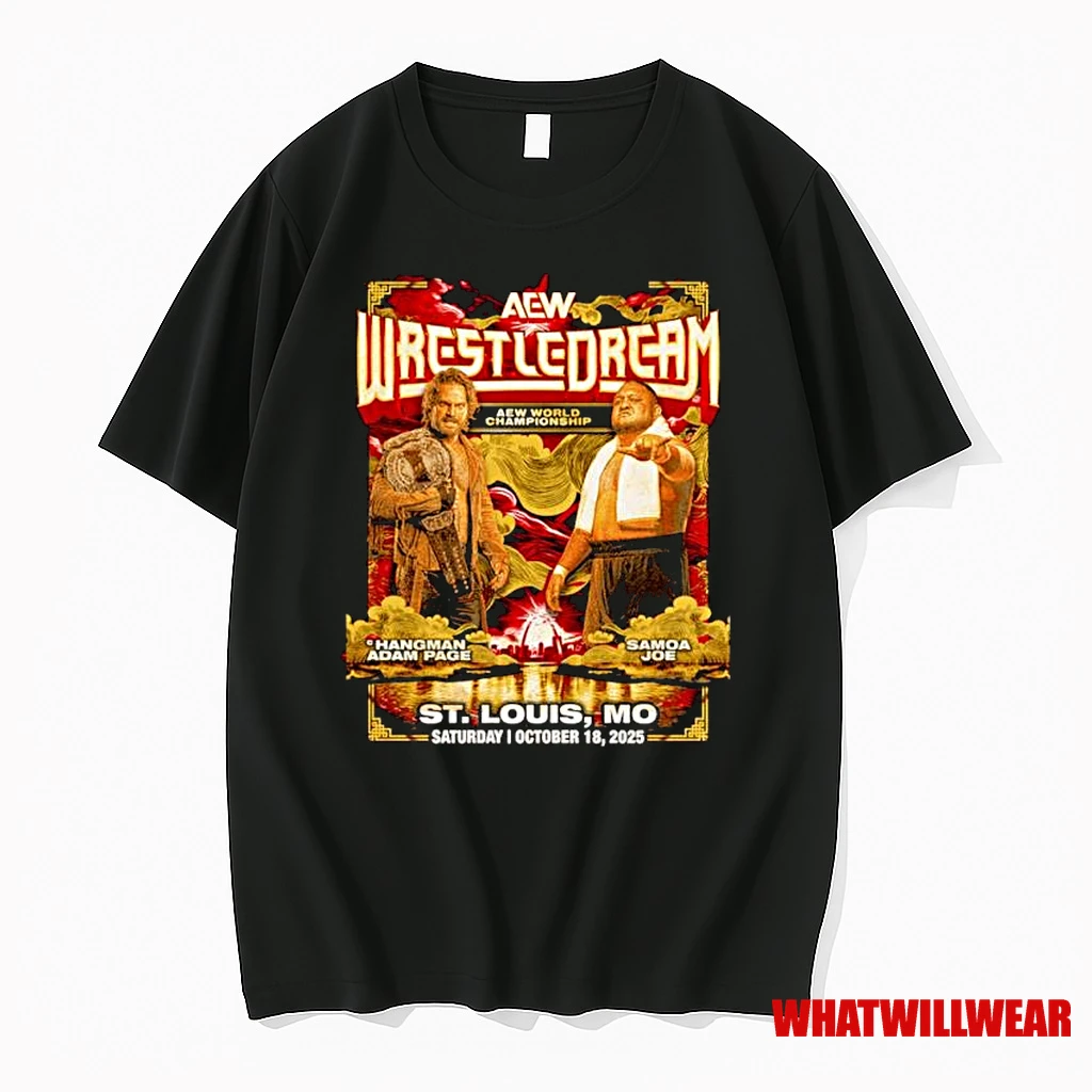 Hangman Adam Page Vs Samoa Joe Aew Wrestledream 2025 Matchup Ornaments Shirts