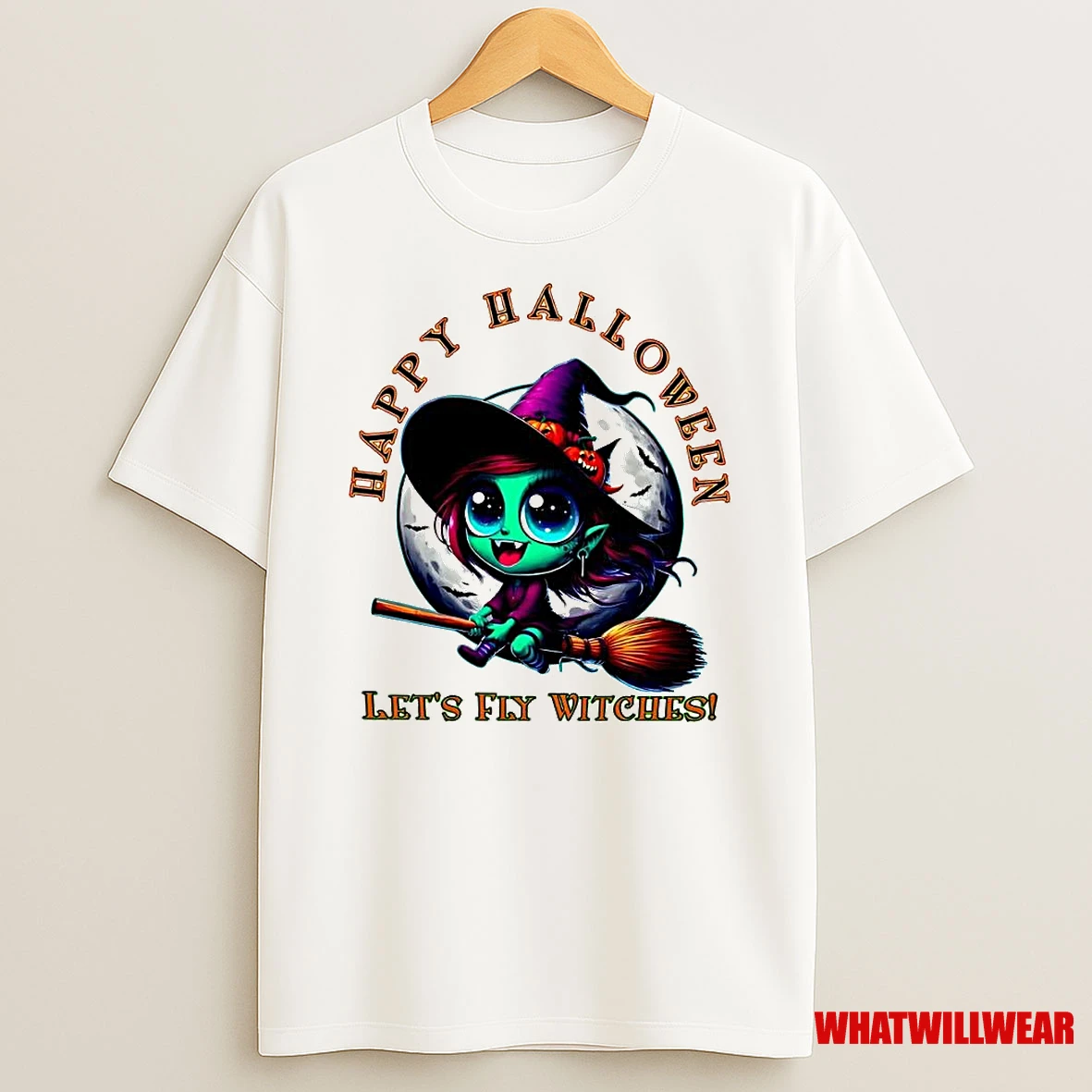 Happy Halloween Lets Fly Witches Vampire Witch Cute Shirts
