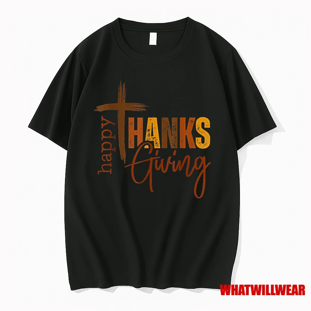 Happy Thanksgiving Christian Cross Turkey Pumpkin Season God Shirts