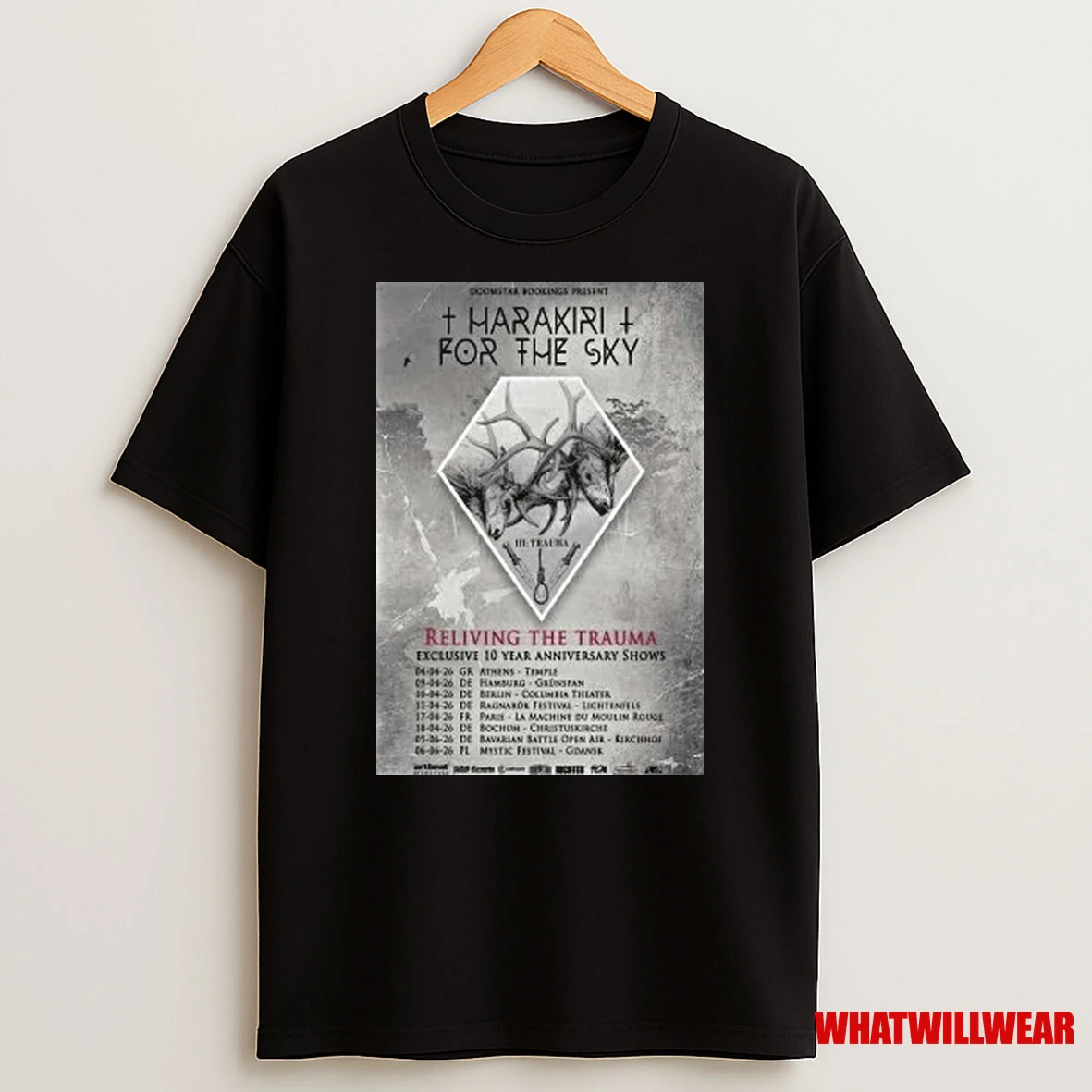 Harakiri For The Sky Exclusiver 10th Anniversary Shows 2026 Shirts