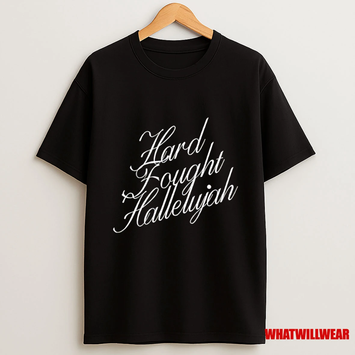 Hard Fought Halleliyah Cursive Brandon Lake Shirts