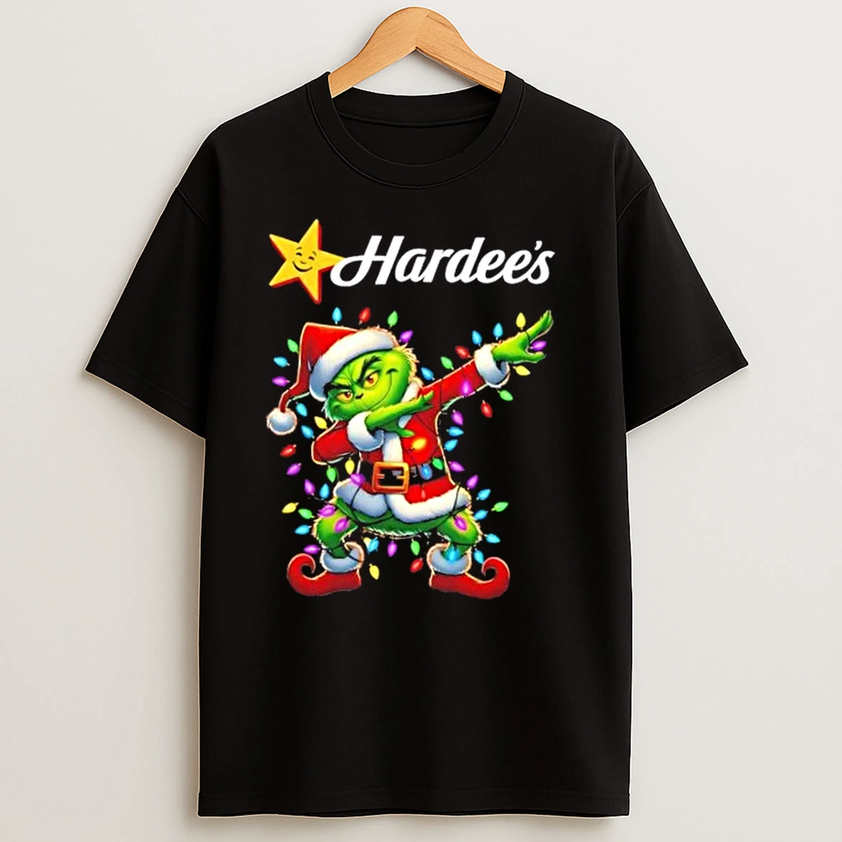 Hardees X Grinch Dabbing Merry Christmas T Shirts
