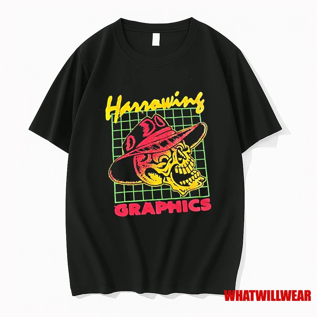 Harrowing Skull Cowboy Hat Graphics Shirts