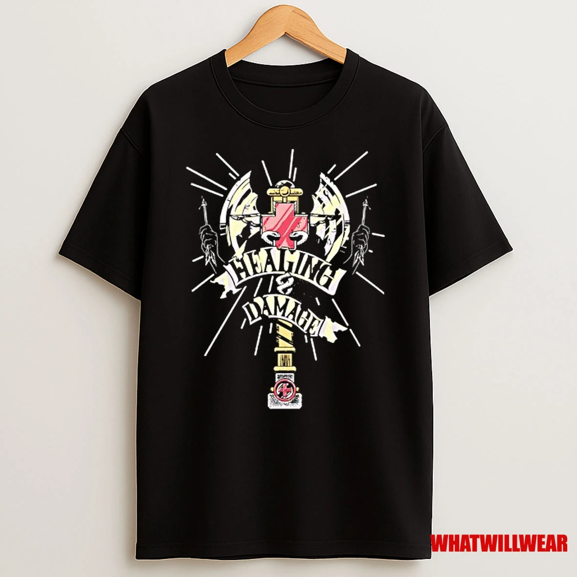 Healing Damage Cross Ax Shirts
