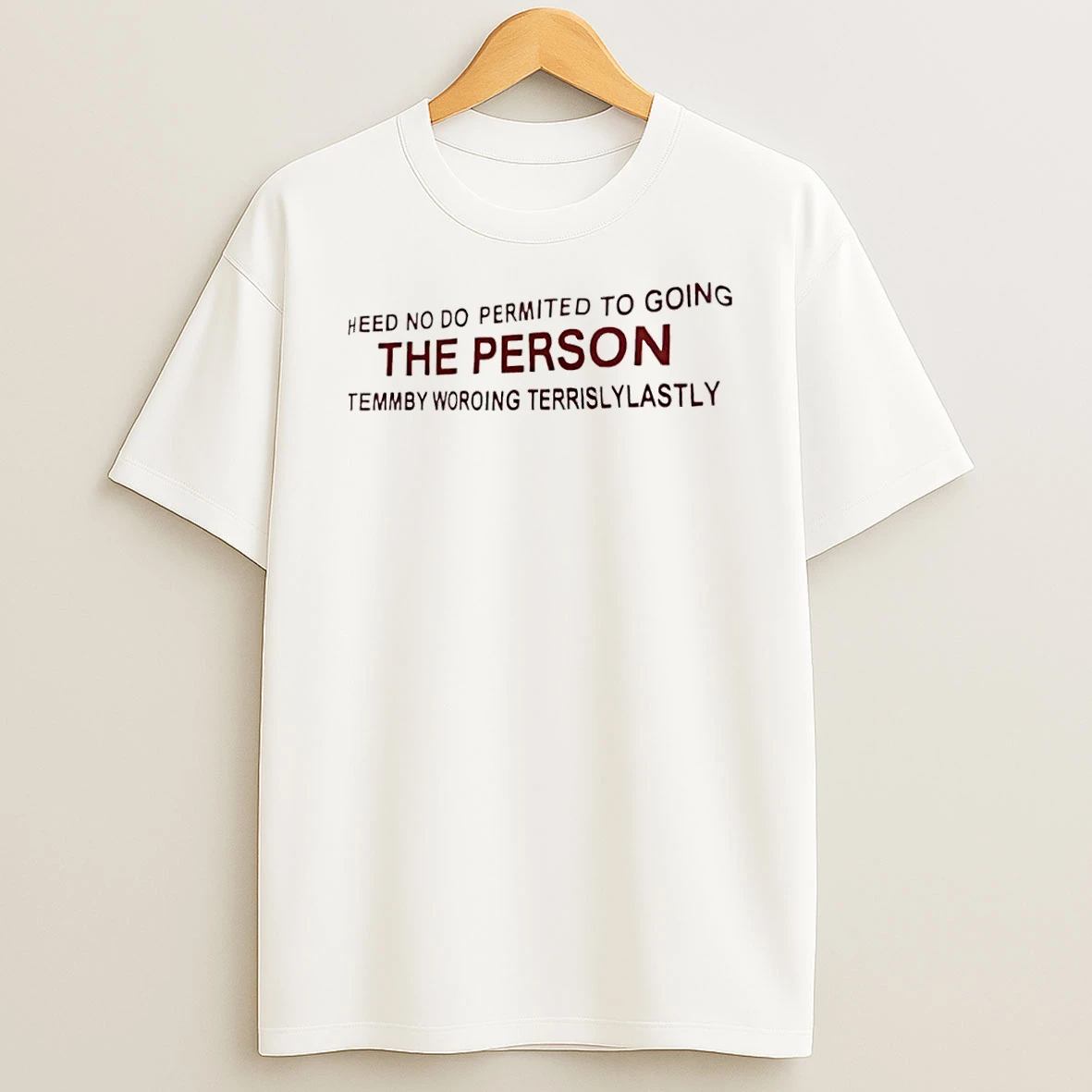 Heed No Do Permited To Going The Person Temmby Woroing Terrislylastly Shirts