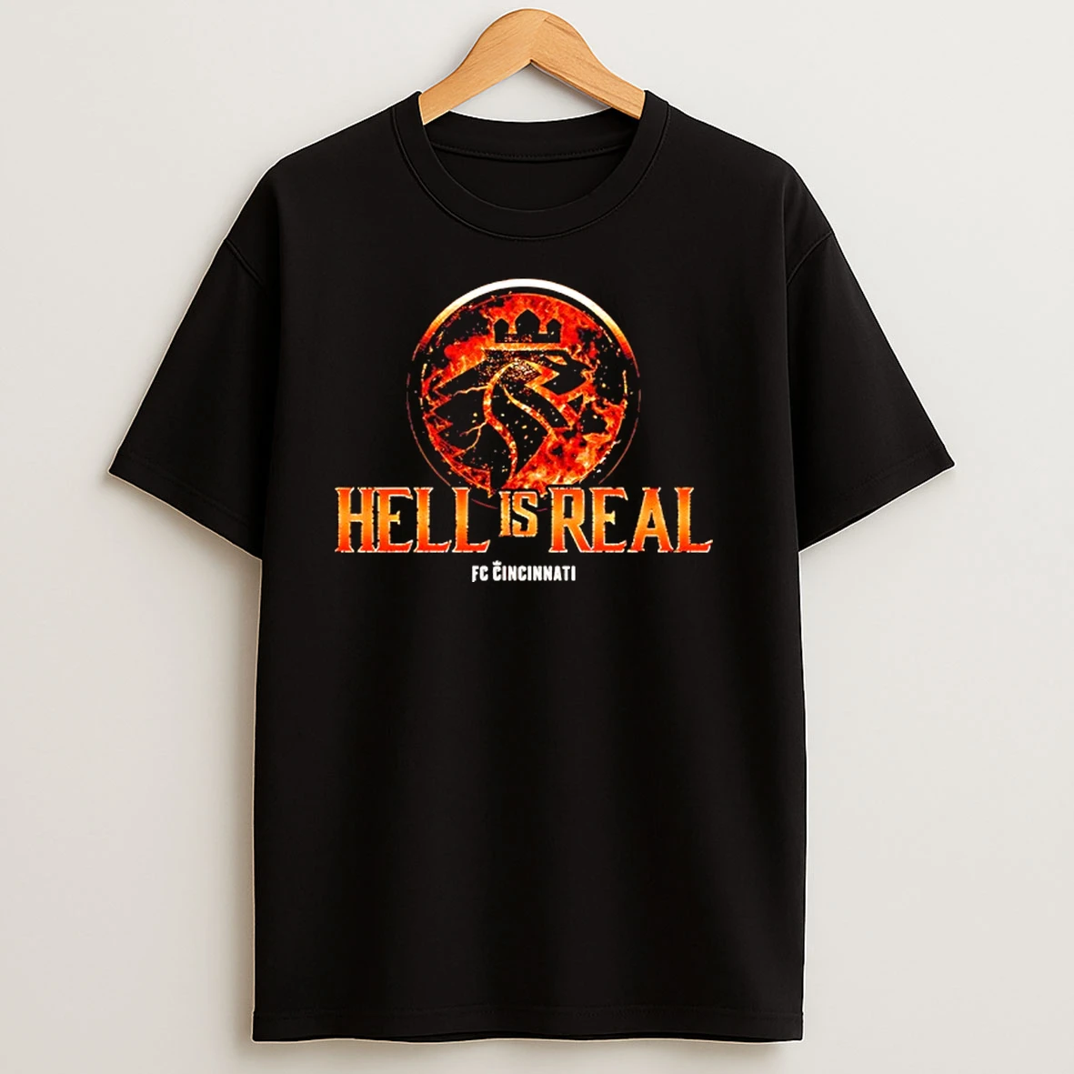 Hell Is Real Kombat Orange Flame T Shirts
