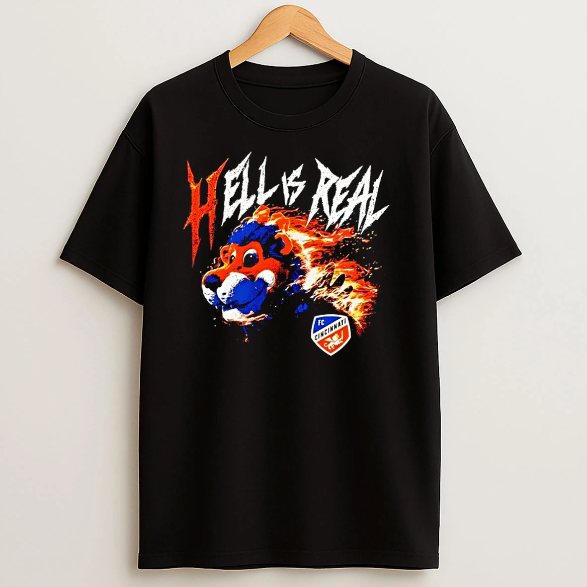 Hell Is Real Retro Flame T Shirts