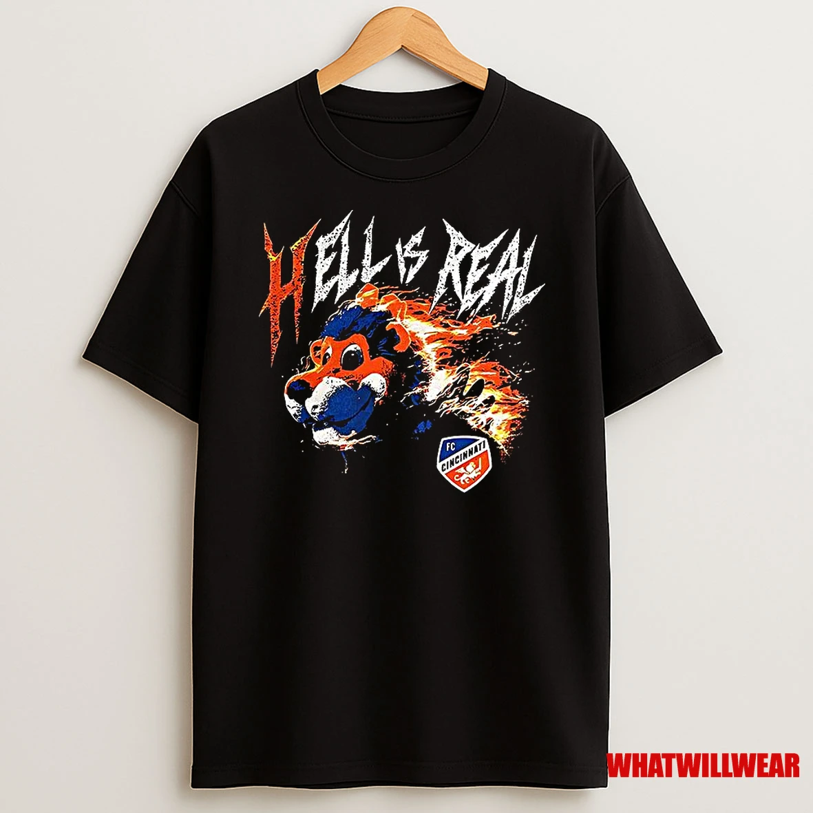 Hell Is Real Flame Mascot Retro Shirts