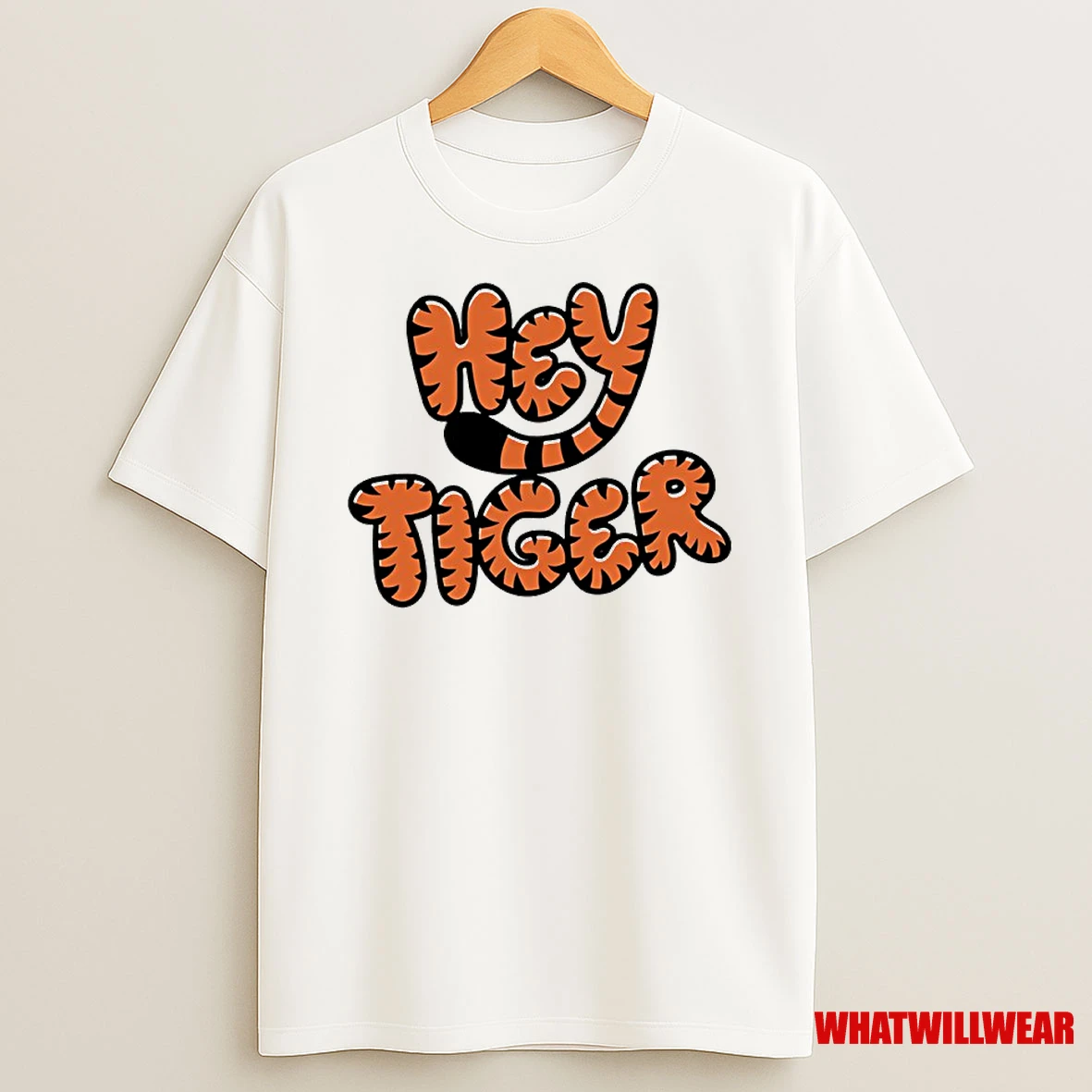 Hey Tiger Bubble Letter Cincinnati Bengals Football Shirts
