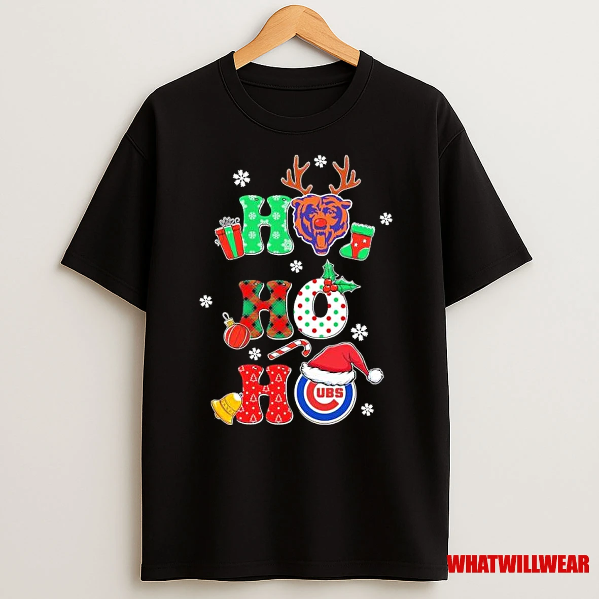 Ho Ho Ho Christmas Chicago Sports Teams Logo Shirts