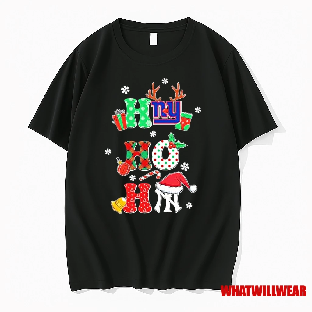 Ho Ho Ho Christmas New York Sports Teams Logo Shirts