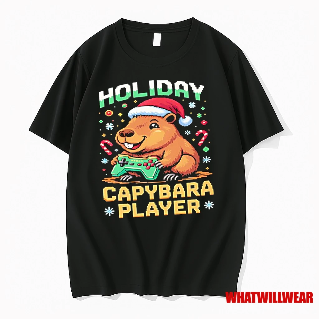 Holiday Capybara Player Christmas Shirts