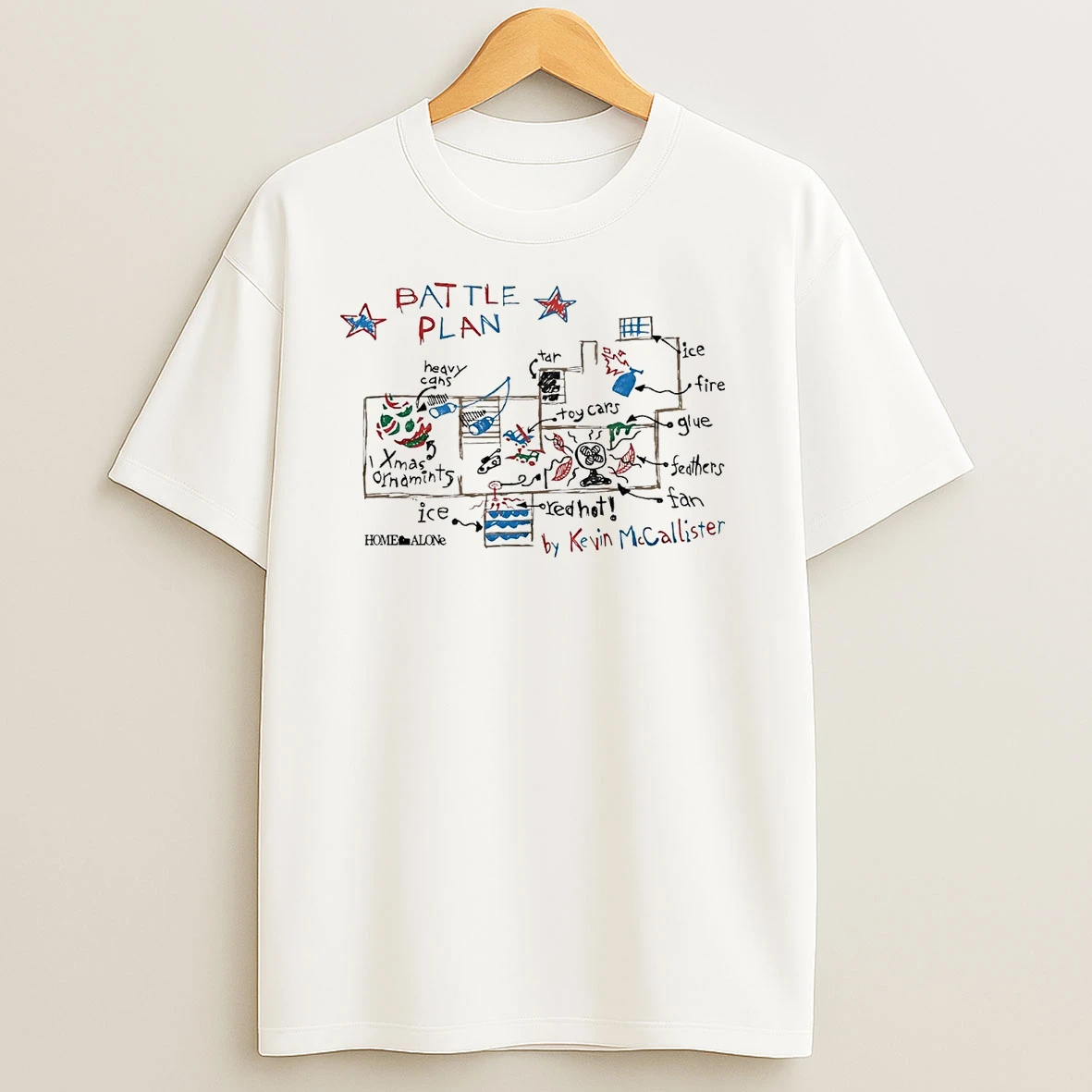 Home Alone Kevin Mccallister Battle Plan Christmas T Shirts