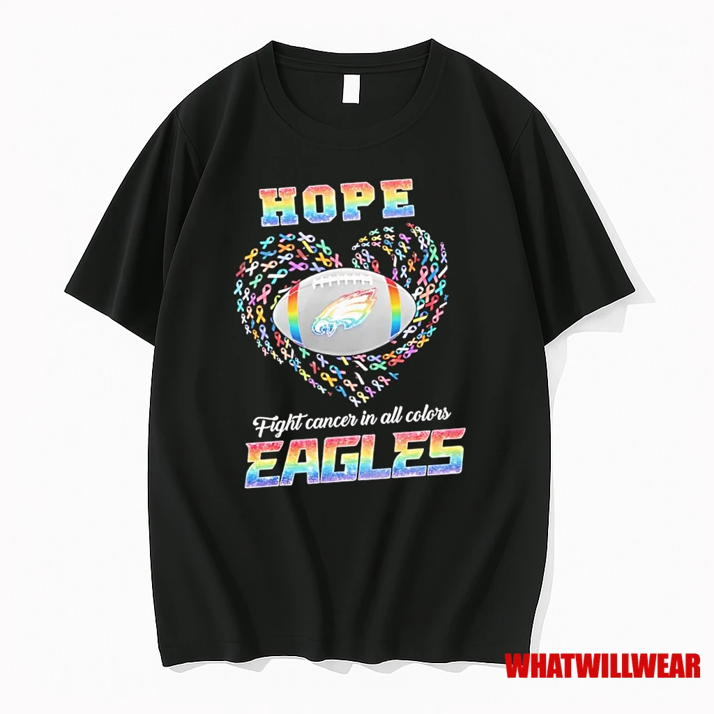 Hope Fight Cancer In All Colors Philadelphia Eagles Baseball Logo Shirts