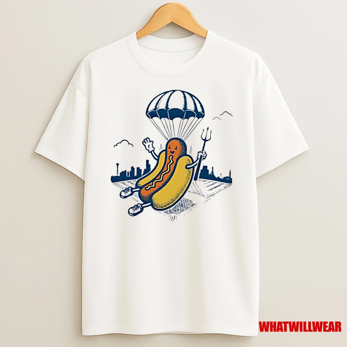 Hot Dogs Skydiving Mariners Mariners Vintage Shirts
