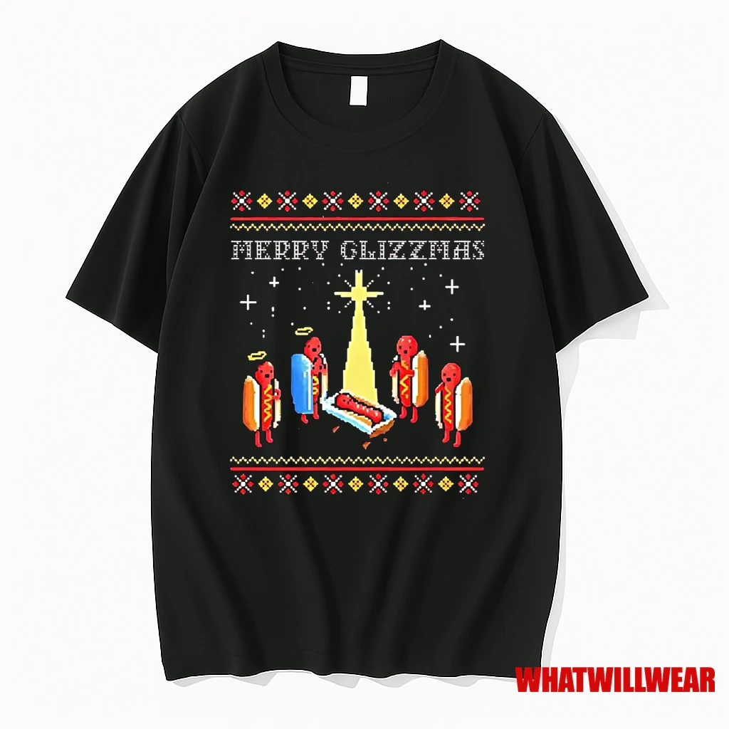 Hot Dog Merry Glizzmas Ugly Christmas Shirts